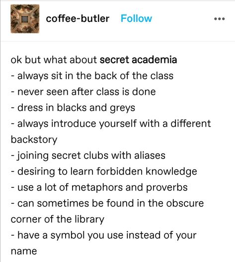 Secret Academia Aesthetic, Dark Academia Subjects To Study, Dark Academia Subjects, Chaotic Academia Study, Chaotic Study Aesthetic, Secret Academia, Studying History Aesthetic, The Secret History Memes, Dark Academia Activities