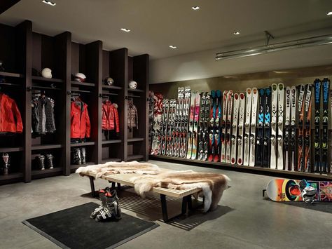 Ski Mudroom, Modern Ski House, Ski Locker, Olson Kundig, Whistler Ski, Gear Room, Ski Room, Ski Cabin, Ski Rental