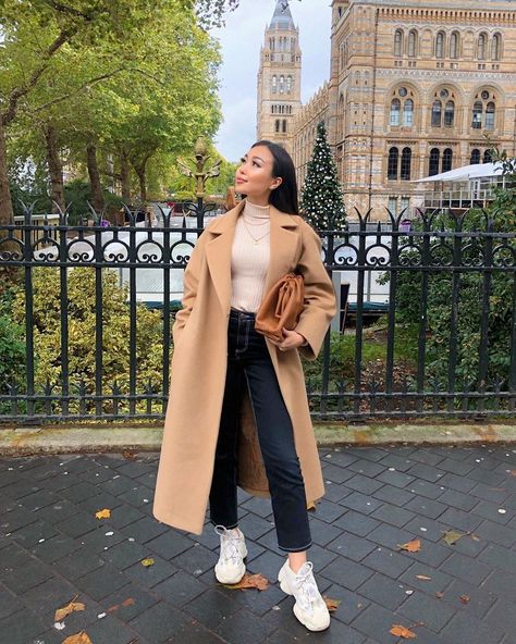 ASOS on Instagram: “Actual footage of me en route to get a hot chocolate 📸 @asem_uk 🔎 ASOS DESIGN roll neck jumper in fine knit rib (1427789)” Roll Neck Jumper Outfit, Jumper Outfit, Roll Neck Jumpers, Roll Neck, Hijab Fashion, Duster Coat, Hot Chocolate, Jumper, Asos