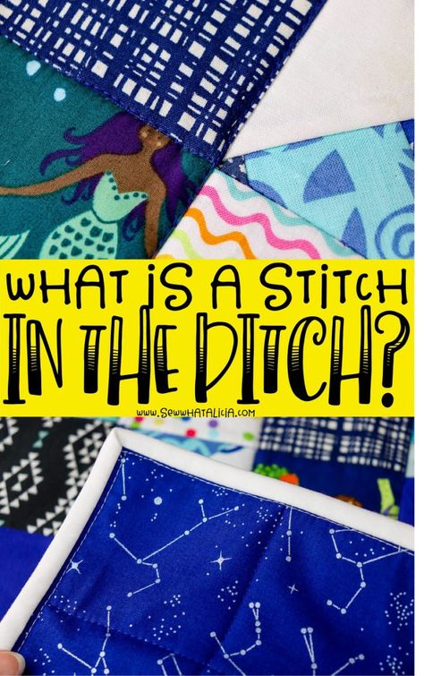 Stitch In The Ditch Quilting, Crown Royal Quilt, Stitch In The Ditch, Machine Embroidery Tutorials, How To Stitch, Sewing 101, Sewing And Embroidery, Blanket Stitch, Quilting Tips