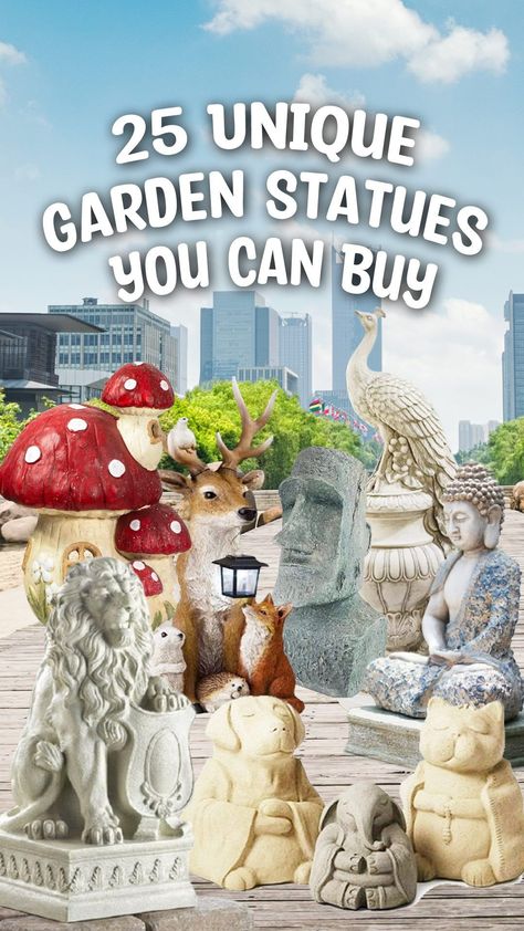 Garden statues can indeed enhance the appearance of your home garden in an adorable and fun way. And for that reason, we prepare the items that can be the best solution for that purpose. #gardenstatues #gardenstatuesideaslandscaping #gardenstatuesforsale #gardenstatuesideas #gardenstatuesdiy #gardenstatuesaesthetic #gardenstatuessculptures&statues #gardenstatuesideasyardart #gardenstatuesforsalethehomedepot Lawn Statues Front Yards, Garden Statues Ideas Landscaping, Garden Sculptures & Statues, Garden Art Sculptures Statues, Disney Garden Statues, Yard Statues, Garden Statues For Sale, Corner Landscaping, Concrete Garden Statues