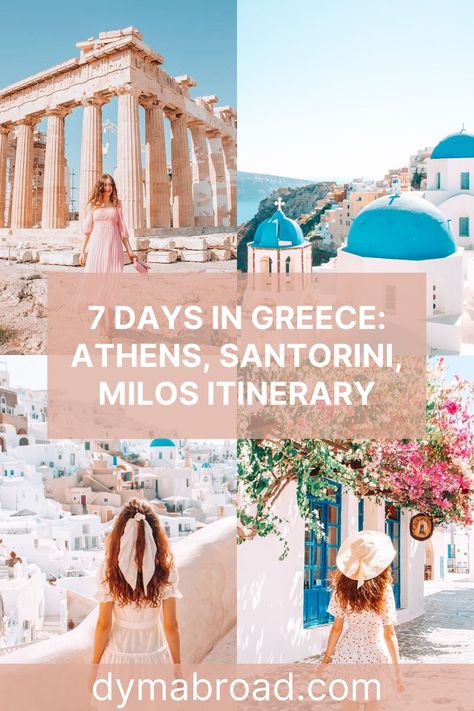 Greece In 7 Days, 7 Days In Greece Itinerary, 3 Days In Athens, 7 Day Greece Itinerary, Athens Greece Itinerary, Paros Greece Itinerary, Milos Itinerary, Athens Itinerary, Greece Culture