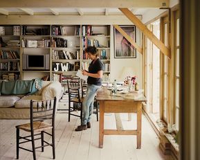 Writer’s Room: Jeanette Winterson Writer's Office, Writing Studio, Jeanette Winterson, Writing Offices, Room Of One's Own, Dream Office, Writing Space, Home Office Setup, Pretty House