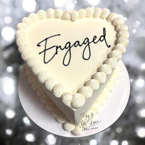 Heart cakes are perfect for any celebration!!! ❤️ #heart #heartcake #engaged #engagementcake #engagement #sayitwithsugar #sayitwithsugarcakeshop #birthdaycake #cake #dallascakes #dfwcakes #dallas #texas #discoverwylie #downtownwylie #wylie #bakery #wyliebakery #cakesofinstagram #edible #shoplocal #historicdowntownwylie #shopwylie Engagement Cookie Cake, She Said Yes Cake, Engagement Party Cake, Engagement Cookies, Heart Wedding Cakes, Heart Cakes, Engagement Cakes, Heart Cake, Sink Vanity