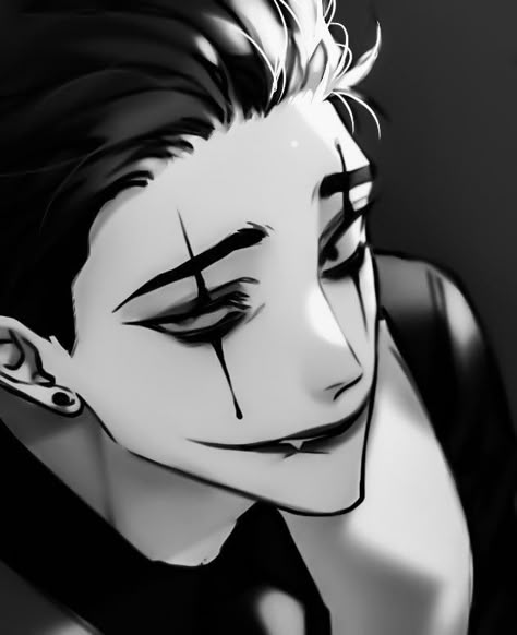 Black And White Clown, Anime Egyptian, Smile Drawing, Joker Drawings, Creepy Smile, Mask Drawing, Clown Mask, Anime Demon Boy, Creepy Clown