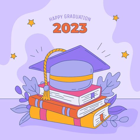 Class 2023 Graduation, Class Of 2023 Graduation, 2023 Graduation, Class Of 2023, Hand Drawn Illustration, Drawn Illustration, Vector Hand, Secondary School, Design Inspo