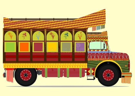 Truck Art Pakistan, Mind Map Art, Pakistan Art, Graffiti Doodles, Old Truck, Good Anime To Watch, Truck Art, Indian Art Paintings, Mandala Painting