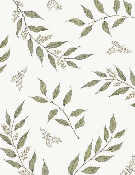 Eucalyptus Illustration Botanical, Botanical Pattern Design, Botanical Aesthetic Wallpaper, Botanical Pattern Illustration, Pattern Paper Design, Botanic Wallpaper, Eucalyptus Illustration, Eucalyptus Pattern, Greenery Wallpaper