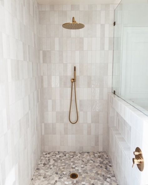 Bedrosians Shower Tile, Off White Subway Tile Bathroom, Chloe Tile Shower, Tile Shower With Curtain, Chloe Tile Shower Ideas, Bedrosians Cloe Tile White Bathroom, Cloe Tile Shower Bathroom, Timeless Shower Tile, Chloe Tile Bathroom