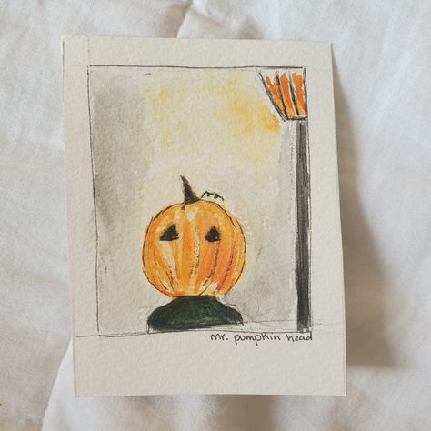 Watercolor polaroid Watercolor Polaroid, Fall Watercolor, Halloween Painting, Creepy Halloween, Easy Watercolor, Halloween Movies, Drawing Ideas, Art Ideas, Watercolor Paintings