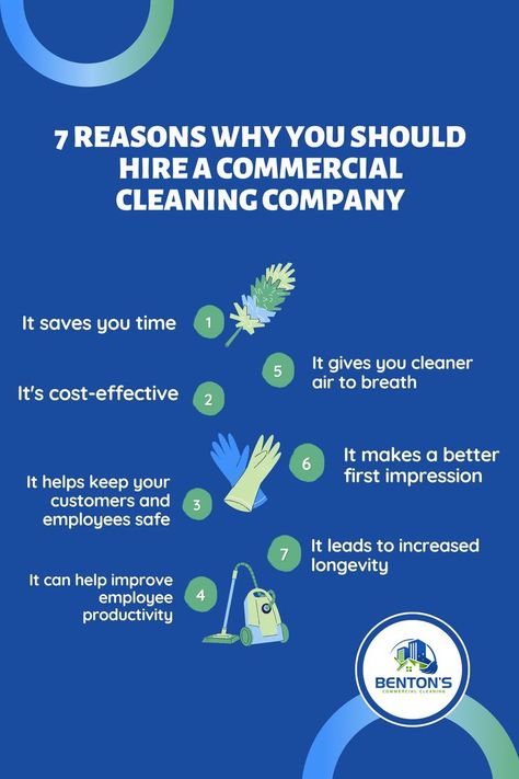 Now that you’ve known the reasons you should consider hiring a commercial cleaning company. Your business deserves to look great. Get in touch with us today to schedule your free walkthrough. ☎ (757) 505 0511 📧 info@bentonscommercialcleaning.com Cleaning Company Marketing, Cleaning Business Marketing, Cleaning Business Ideas, Commercial Cleaning Business, Business Marketing Ideas, Cleaning Company, Cleaning Business, Commercial Cleaning, Cleaning Service