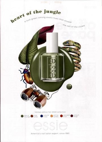 Essie Nail Polish | Advertising Profile | See Their Ad Spend! | MediaRadar Nail Polish Creative Ads, Nail Polish Advertising, Nail Polish Ads, Nail Polish Green, Salon Wall Art, Wall Art Bathroom, Shape Magazine, Creative Company, Ad Creative