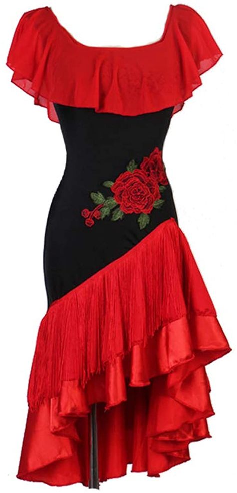 Amazon.com: New Latin Ballroom Competitio​n Dance Dress Modern Waltz Tango Standard Dress#F520 Red, Turquoise (Red, XXL) : Clothing, Shoes & Jewelry Red Salsa Dress, Turquoise Clothing, Red Ballroom Dresses, Ballroom Dance Dresses Standard, Flamenco Costume, Waltz Dress, Dance Style Outfits, Dance Costumes Dresses, Tango Outfit