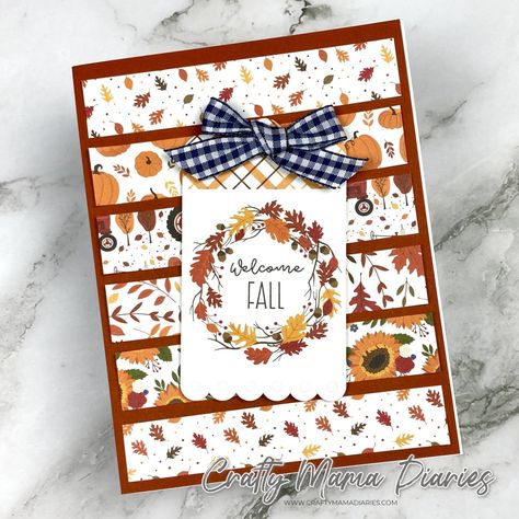 Diy Fall Cards Handmade, Fall Homemade Cards, Diy Thanksgiving Cards Handmade, Fall Cards Diy, Echo Park Cards, Fall Cards Handmade Ideas, Diy Fall Cards, Fall Cards Stampin Up Autumn, Crafters Companion Hello Fall Cards