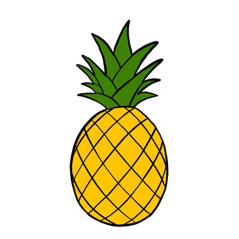 Pineapple Emoji, Pineapple Drawing, Disney Minimalist, Banana Sticker, Pineapple Sticker, Cute Watermelon, Cute Pineapple, Instagram Emoji, Pineapple Design