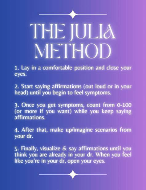 Julia Method Shifting, Julia Method, Method Shifting, Shifting Methods, Open Your Eyes, Close Your Eyes, Out Loud, Your Head, Feel Like