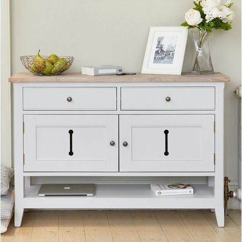 Vernia Sideboard Brambly Cottage Console Shoe Storage, Grey Painted Furniture, Grey Console Table, Hall Console, Modern Classic Furniture, Dining Room Console, Painted Sideboard, Sideboard Grey, Hall Console Table