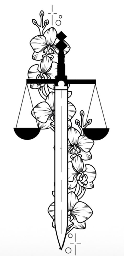 Libra Sketch Drawings, Libra Zodiac Tattoos, Libra Art, Flower Thigh Tattoos, Libra Tattoo, Cute Hand Tattoos, Black Girls With Tattoos, Zodiac Tattoos, Zodiac Tattoo