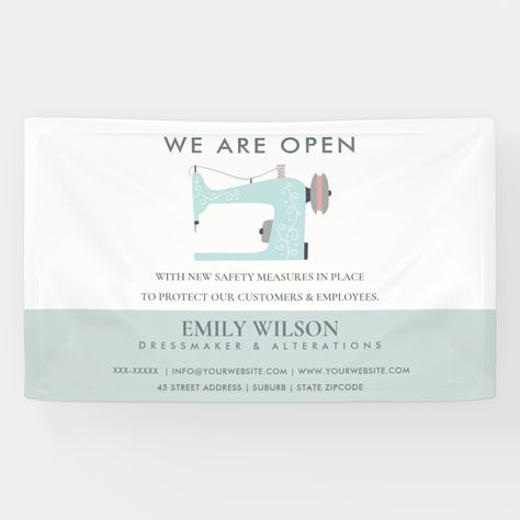 Shop Banner Design, Indoor Banner, Sewing Machine Repair, Store Banner, Banner Design Inspiration, Sewing Business, Business Banner, Banner Sizes, Outdoor Banners