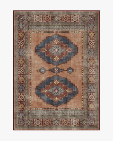 Marcela Copper Coral Rug | Ruggable Colorful Kitchen Runner, Washable Entryway Rug, Border Motifs, Coral Rug, Bold Centerpieces, Pool Bath, Rose Rug, Taupe Rug, Rug Ideas