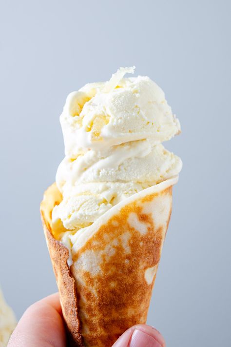 Refreshing ginger ice cream made from fresh ginger with pops of candied ginger. This ice cream is a palate cleanser/dessert in one. Ginger Ice Cream, Dream Dessert, Orange Ice Cream, Snow Cream, Palate Cleanser, Ice Scream, Make Simple Syrup, Homemade Ice Cream Recipes, Cold Treats