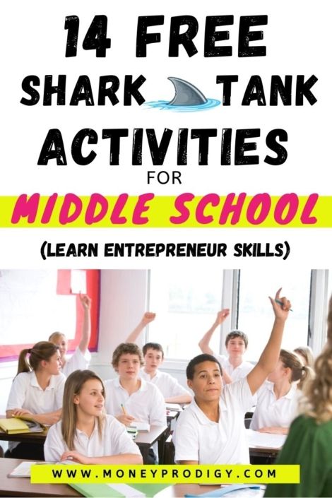 Shark tank ideas for school - these middle school and high school shark tank project ideas are SO cool for kids! Glad to see all these free shark tank resources out there for the classroom. Great young entrepreneur ideas to help kids think through the process of coming up with a kid business. #sharktank #kidentrepreneur #youngentrepreneur #teachmoney Entrepreneur Activities For Students, Middle School Entrepreneurship Ideas, Middle School Career Activities, Entrepreneur Projects For Students, Middle School Business Education, Ideas For Events Activities, Shark Tank Project Ideas For Students, Leadership Lessons For Middle School, Middle School Business Ideas