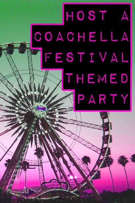 Want to have your own mini Coachella themed party? Diy Music Festival, Music Festival Food Ideas, Coachella Decorations Diy, Cochella Theme Birthday Party, Music Festival Theme Party, Coachella Party Food, Coachella Theme Party Food, Coachella Theme Party Outfit Ideas, Palooza Party Ideas