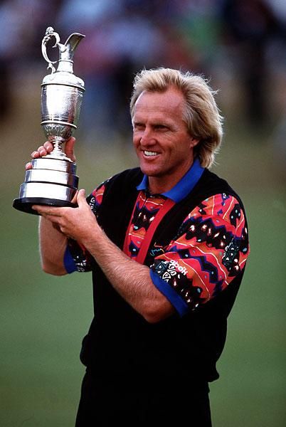 Greg Norman - British Open 1993. World Rating 4. Greg Norman Golf, Pro Golfers, British Open, Greg Norman, Golfers, The Double, Bitter, Famous People, Wrist Watch