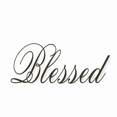 Beyond Blessed Tattoo, Blessed Stencil Tattoo, Jade Tattoo, Blessed Tattoos, Fancy Writing, Throat Tattoo, Tattoos Men, Chicano Tattoo, Farmhouse Svg