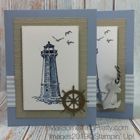 Lighthouse Cards, Cards Masculine, Nautical Cards, Beach Cards, Masculine Birthday Cards, Smooth Sailing, Summer Cards, Easy A, Birthday Cards For Men