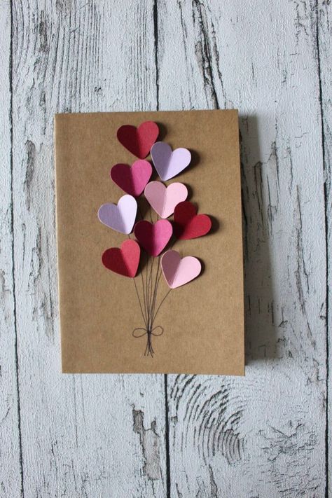 Valentines Card For Boyfriend Diy, Walentynki Kartki Diy, Valentine Cards Handmade Simple, Diy Valentines Day Cards, Diy Valentinstag, Gifts Amazon, Diy Valentines Cards, Valentine's Ideas, Birthday Gifts For Boyfriend Diy