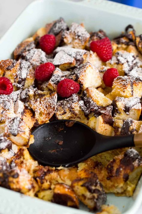 Chocolate French Toast Casserole, Nutella Breakfast, Apple French Toast Casserole, Fluffy French Toast, Chocolate French Toast, Croissant French Toast, Apple French Toast, Baked French Toast Casserole, Nutella French Toast