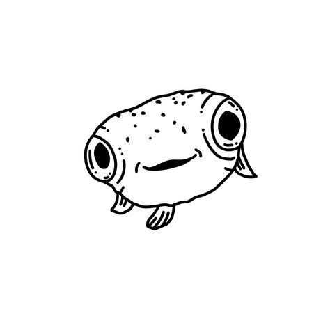 Puffer Fish Tattoo Drawings, Pufferfish Tattoo, Puffer Fish Tattoo, Clown Fish Tattoo, Puffer Fish Drawing, Simple Fish Tattoo, Simple Fish Drawing, Fish Doodles, Fish Tattoo Design