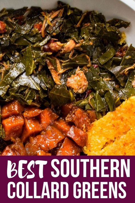 Collard Greens Recipe Soul Food, Best Collard Greens Recipe, Easy Collard Greens Recipe, Greens Recipe Soul Food, Vegan Collard Greens, Southern Style Collard Greens, Southern Collard Greens, Southern Greens, Collard Greens Recipe