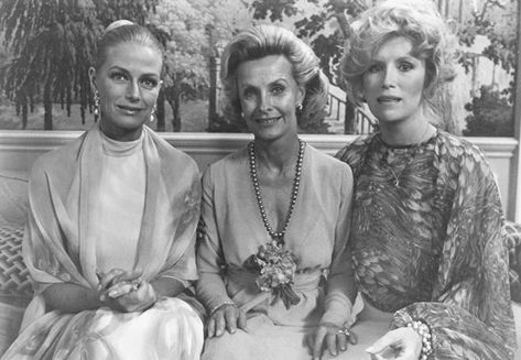 Dina Merrill, Nina van Pallandt, and #VirginiaVestoff in A Wedding (1978) Nina Van Pallandt, Dina Merrill, Tv Soap, Dark Shadows, Soap Opera, After Dark, A Wedding, Virginia, Princess Zelda