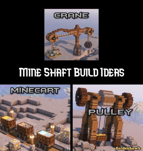 Minecraft Crane Design, Minecraft Build Ideas, Minecraft Kingdom, Your Mine, Minecraft Create, Minecraft Steampunk, Mine Minecraft, Minecraft Houses Blueprints, Minecraft Banner Designs