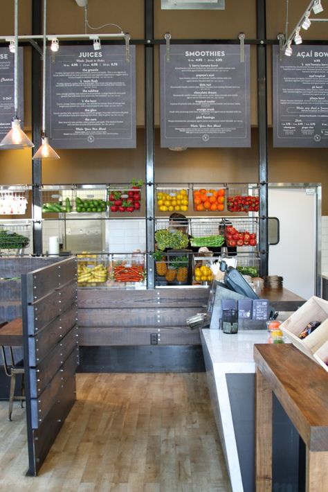 Nekter Juice Bar, Juice Bar Interior, Juice Bar Design, Juice Shop, Juice Bars, Smoothie Shop, Taco Shop, Sandwich Bar, Health Bar