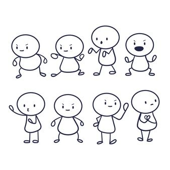 Doodle People Simple, People Doodles Simple, Doodle Characters People, Doodle Art Characters, Doodles People, Stick Men Drawings, Doodle People, Premium Vector Cartoon, Storyboard Ideas