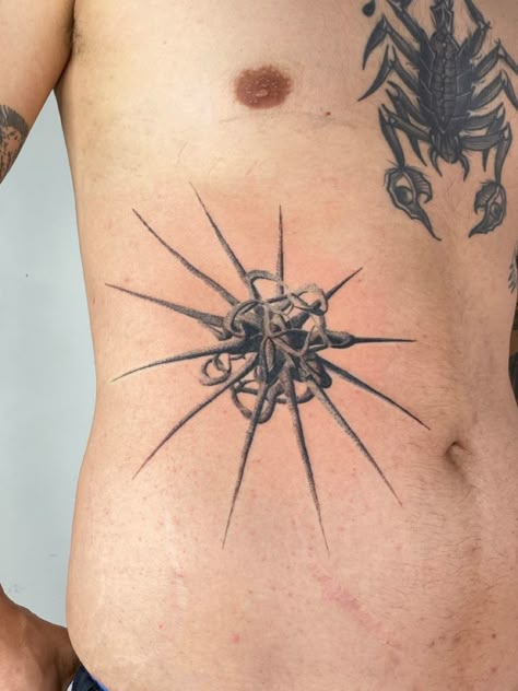 Spike Ball Tattoo, Spike Tattoo, Spike Milligan, Chain Tattoo, Arm Art, Eye Tattoo, Hip Tattoo, Tattoo Style, Tattoos And Piercings