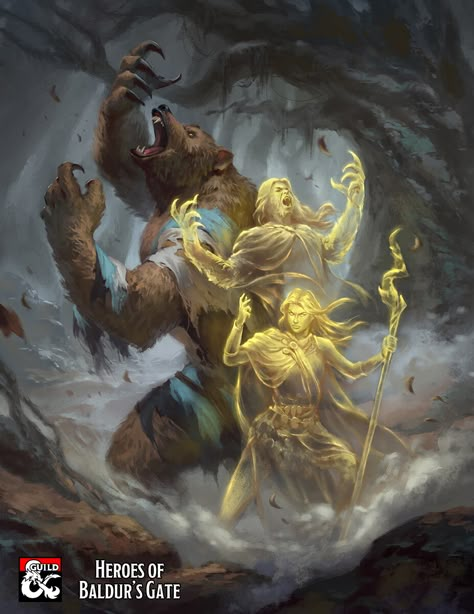 ArtStation - Heroes of Baldur's Gate, Agri Karuniawan Wow Druid Art, Druid Dnd Character Concept, Druid Fantasy Art, Transmutation Magic, Dnd Druid Art, Transmutation Spell, Druid Character Art, Druid Character Design, Druid Magic