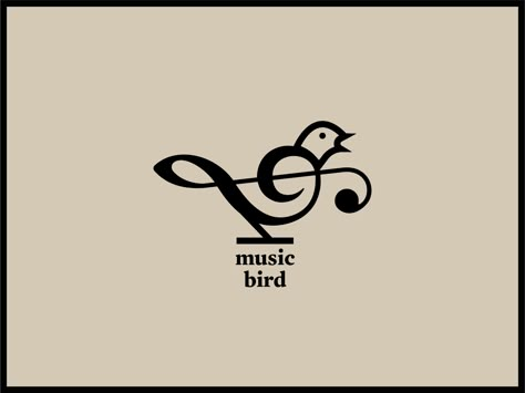 Choir Logo Design, Music Logo Aesthetic, Music School Logo, Music Logo Design Ideas, Bird Typography, Choir Logo, Musical Logo Design, Musician Logo, Music Logo Inspiration