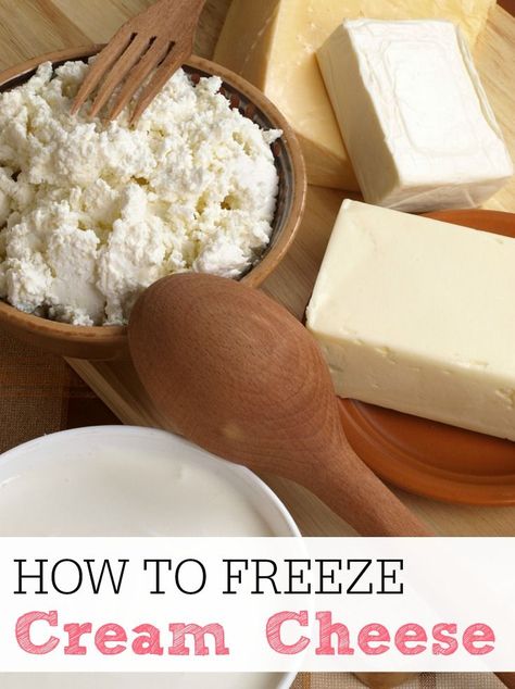 How to freeze cream cheese? It's so simple. Stock up when cream cheese is on sale and freeze it. You can save money with only a few minutes of your time. Freezing Desserts, Freezing Cream, Freeze Cream Cheese, Freezing Cream Cheese, Meals That Freeze Well, Freeze Eggs, Freeze Cream, Freezing Vegetables, Freezing Food