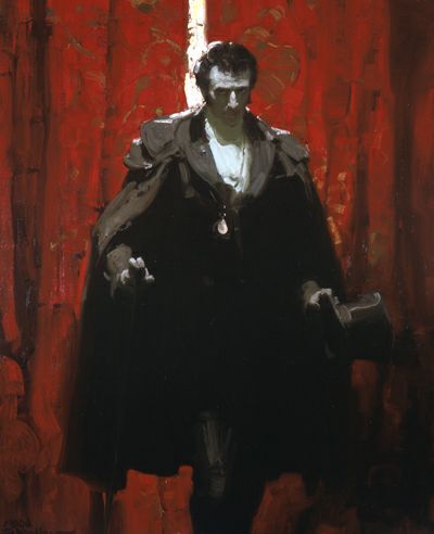 Mead Schaeffer - The Count of Monte Cristo	1928 Oil on canvas, 32 inches x 26 inches  The Count of Monte Cristo, Alexandre Dumas, NY: Dodd Mead & Co, 1928, cover and p. 184 - Kelly Collection American Illustration Art Mead Schaeffer, Count Of Monte Cristo, American Illustration, Monte Cristo, 강아지 그림, The Count, 캐릭터 드로잉, Art Et Illustration, Norman Rockwell