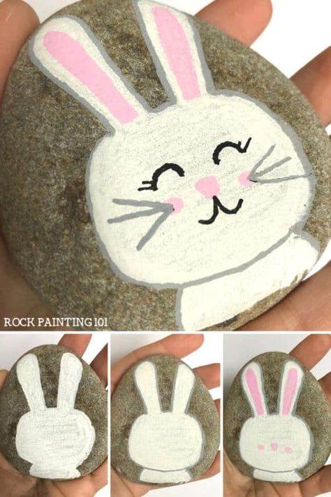 Easter Rock Painting Ideas, Easter Rock Painting, Rock Painting Ideas For Beginners, Rock Painting Tutorial, Painting Ideas For Beginners, Rock Painting Ideas, Painted Rocks Kids, Painted Rocks Craft, Painted Rocks Diy