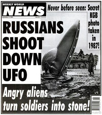 Weekly World News, Funny Headlines, Ufos Are Real, Alien Photos, Aliens Exist, Alien Encounters, Alien Aesthetic, Newspaper Headlines, Aliens Funny