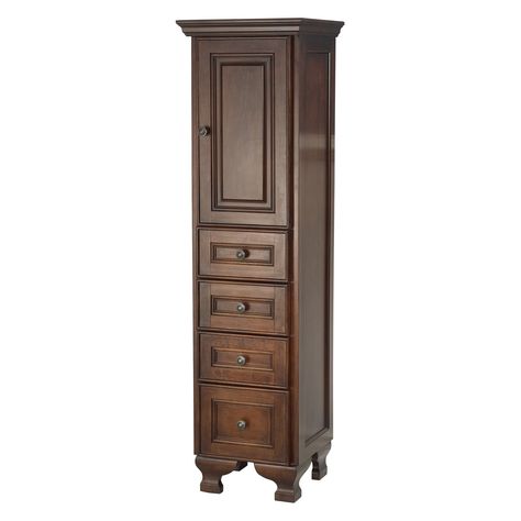 Foremost Hawthorne Bathroom Floor Cabinet - Dark Walnut Tall Narrow Storage Cabinet, Narrow Storage, Bathroom Floor Cabinet, Johnny B, Narrow Storage Cabinet, Bathroom Tall Cabinet, Bathroom Floor Cabinets, Bathroom Linen Cabinet, Floor Cabinet