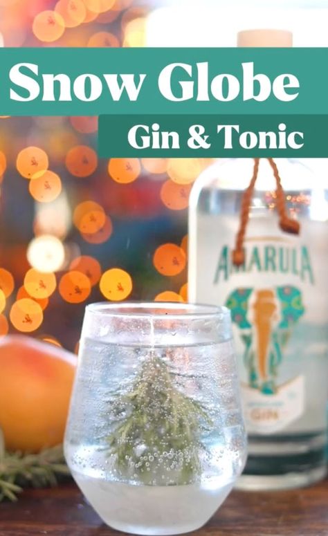 The TikTok-Viral Snow Globe Cocktail Is A Winter Party Must Rosemary Christmas Tree, Rosemary Tree, Xmas In July, Cocktail Decorations, Snow Globe Christmas, Creative Snacks, Tiktok Fyp, Popular Trends, Festive Drinks