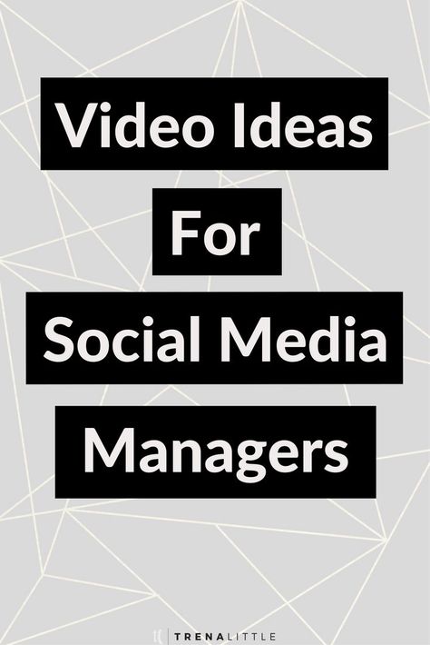 Video Ideas for Social Media Managers — Trena Little | Video Content Strategist  The best way to grow your authority and audience is to create video content!  But what should you talk about?  In this video I'm providing social media managers 3 video ideas to get started with today!  Click the pin to get the 3 video ideas! Video Ideas For Youtube, Content Strategist, Social Media Strategy Template, Recruitment Marketing, Marketing Strategy Template, Grow Your Youtube Channel, Social Media Packages, Youtube Tips, Create Video