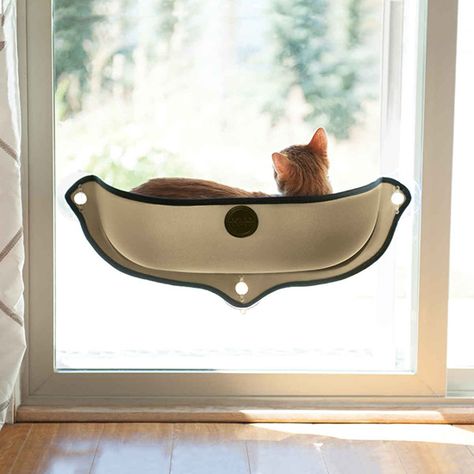 These two new cat beds from K&H Manufacturing are blowing my mind! I saw… Window Cat Bed, Cat Window Bed, Cat Window Hammock, Cat Window Perch, Window Perch, Cat Perch, Cat Window, Cat Hammock, Cat Cave