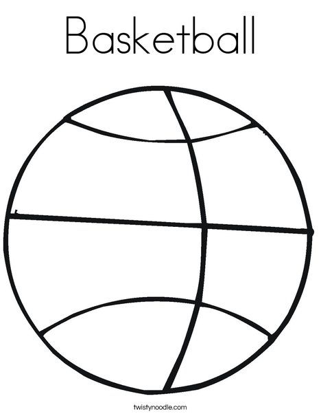 Basketball Coloring Page - Twisty Noodle Sport Themed Crafts, Basketball Crafts, Sports Theme Classroom, Q Tip Painting, Sports Coloring Pages, Color Sheets, Preschool Coloring Pages, Basketball Theme, Sport Craft